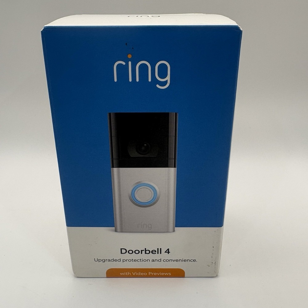 Ring Video Doorbell 4 Smart Wi-Fi Video Doorbell Wired/Battery Operated -SEALED